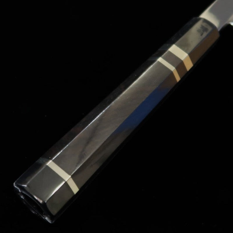SUISIN Sakimaru Takohiki Mizuhonyaki Yoshikazu Ikeda Shirogami No. 1 Ebony silver-wrapped handle Full mirror finish Lacquered sheath Paulownia box Nishiki bag (360mm)