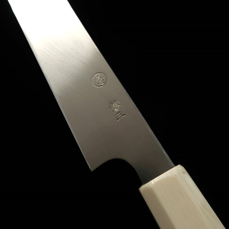 田所刃物 TADOKORO HAMONO 真琴作 鏡面 銀紙三号 先丸蛸引 緑檀柄 (300mm)