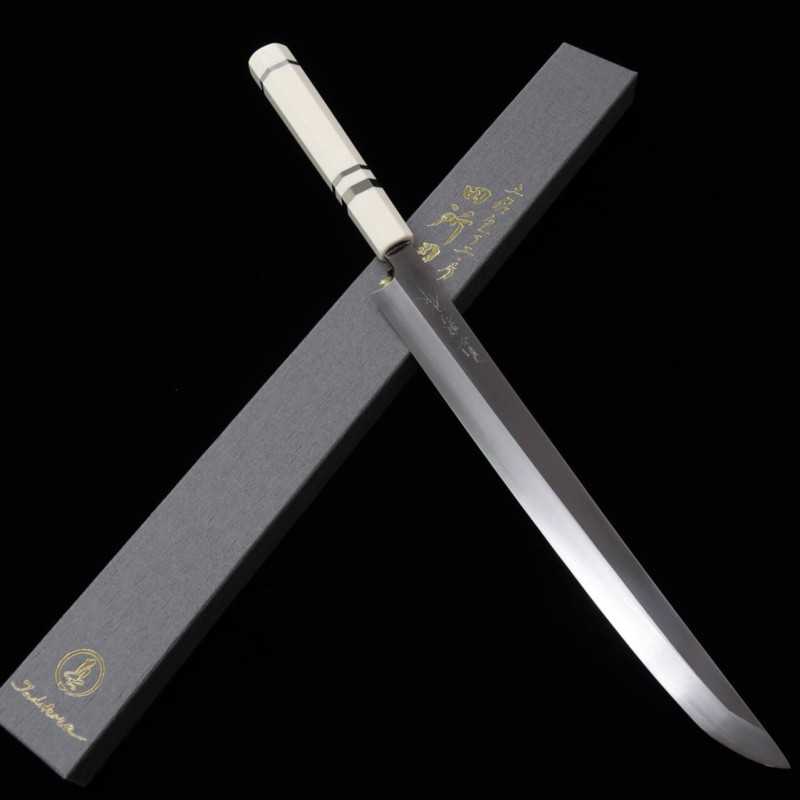 Sakimaru takohiki TADOKORO Inox Ginsan acabamento espelhado cabo customizado (300mm)