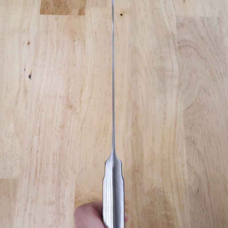 GLESTAIN tipo M mango todo de acero inoxidable Santoku (170mm)