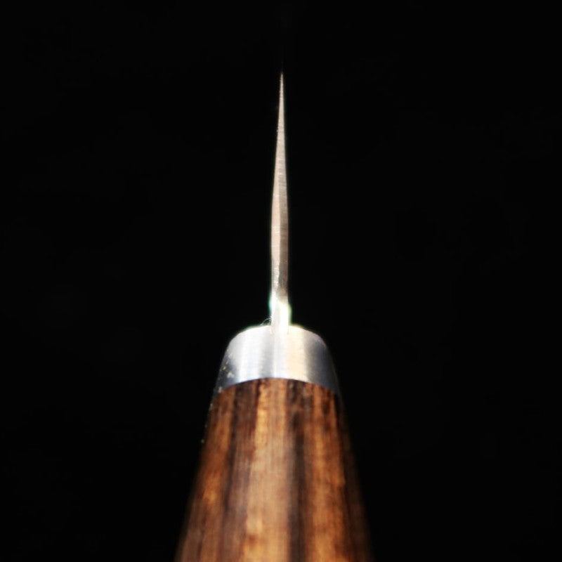 MIURA Santoku Kiryuu VG10 - Textura martelada Damasco - Cabo de ash marrom (170mm)