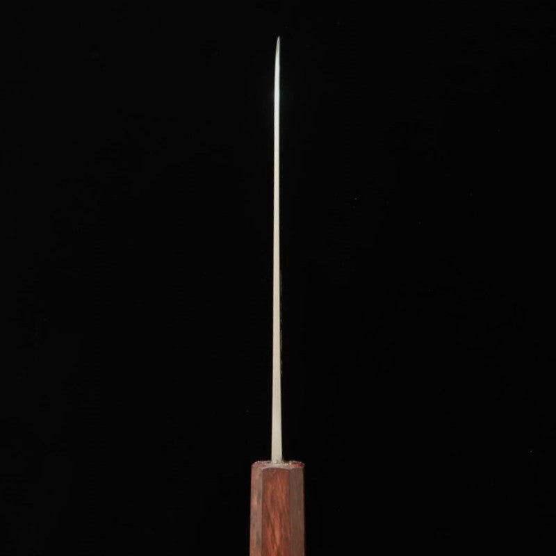 Santoku MIURA Ginsan cabo octogonal de carvalho roxo (165mm)