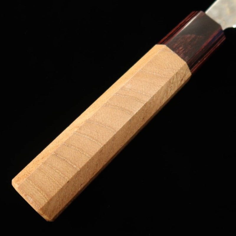 三浦 MIURA 三徳 銀紙三号 白ダマスカス 欅柄 (165mm)