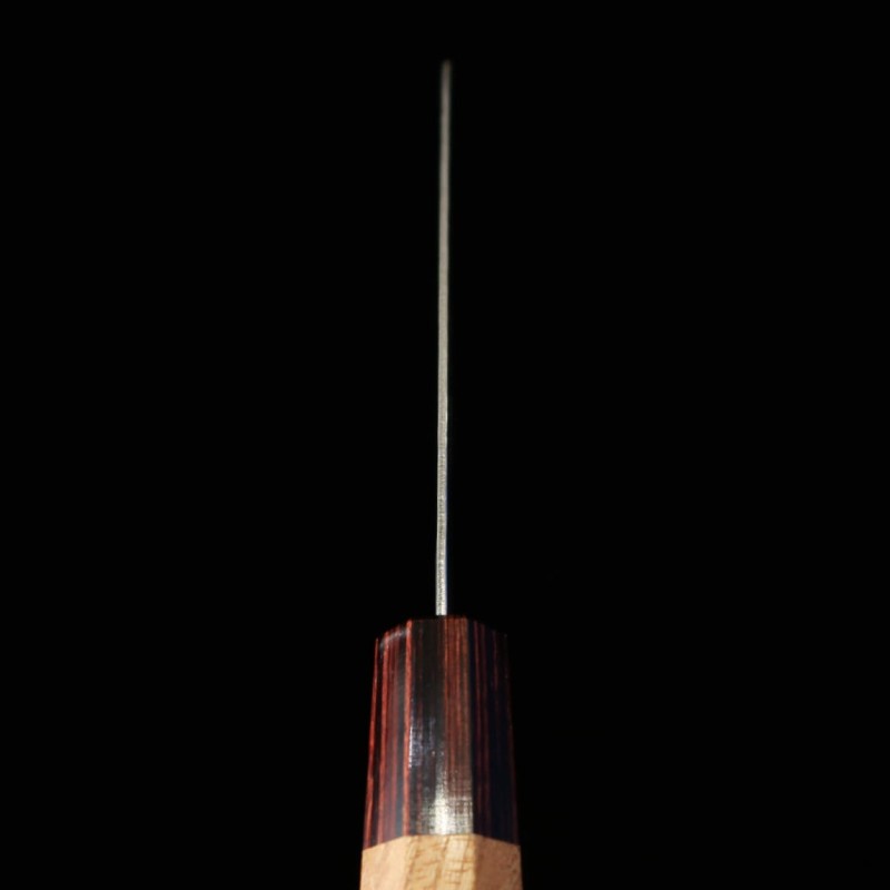 三浦 MIURA 三徳 銀紙三号 白ダマスカス 欅柄 (165mm)