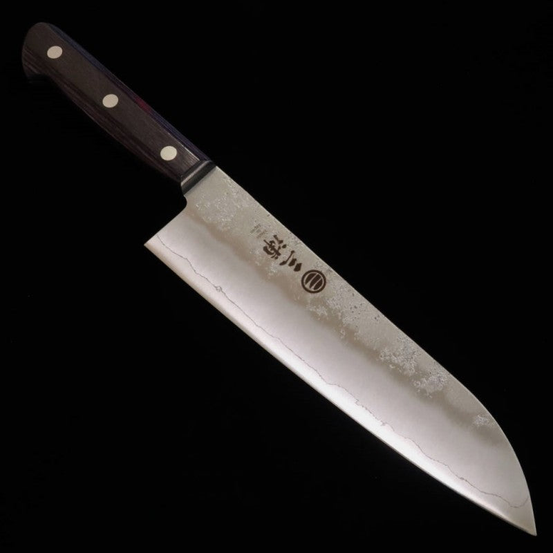 Santoku MIURA Ginsan steel Purple Handle (180mm)