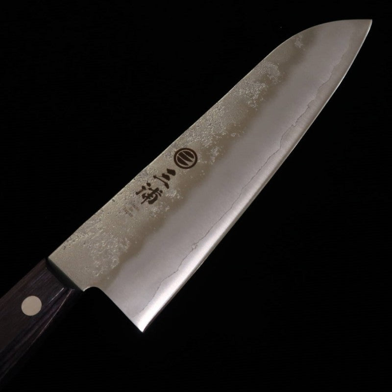 Santoku MIURA Ginsan steel Purple Handle (180mm)