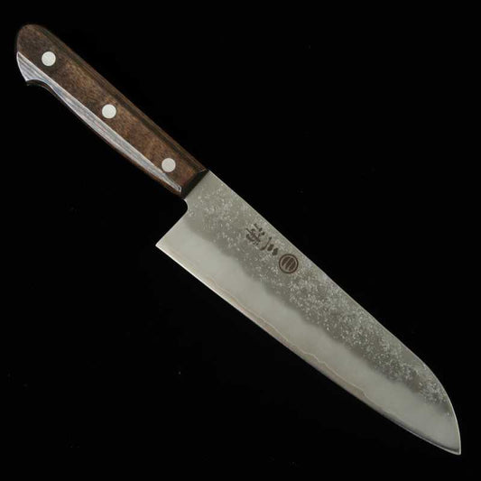 Miura MIURA Ginpaku No.3 Santoku manche en bois stratifié brun (180 mm)