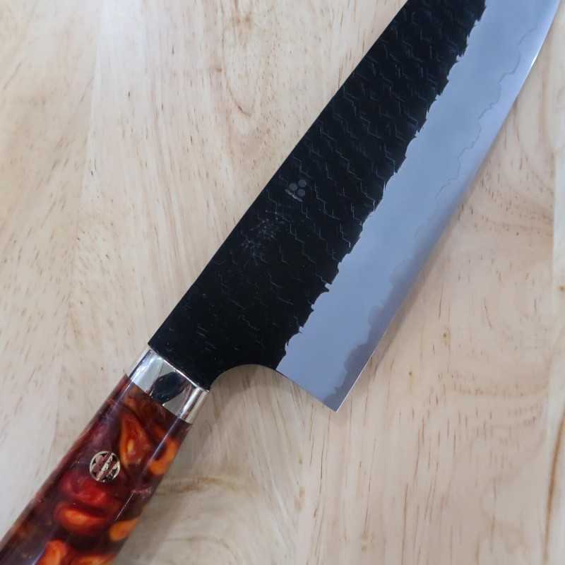 二唐刃物鍛造所 NIGARA SG2 黒打槌目 三徳 カスタムハンドル (180mm)