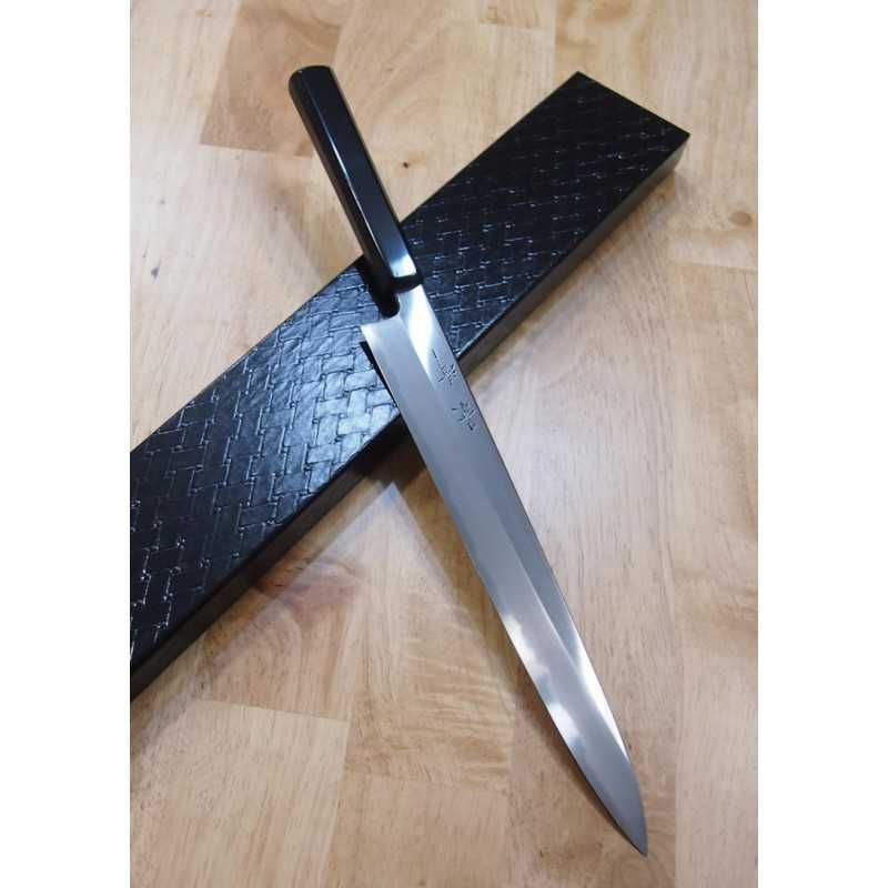 KAGEKIYO 景清 Cuchillo Sujihiki Acero Azul nº1 Laca negra (240/270mm)
