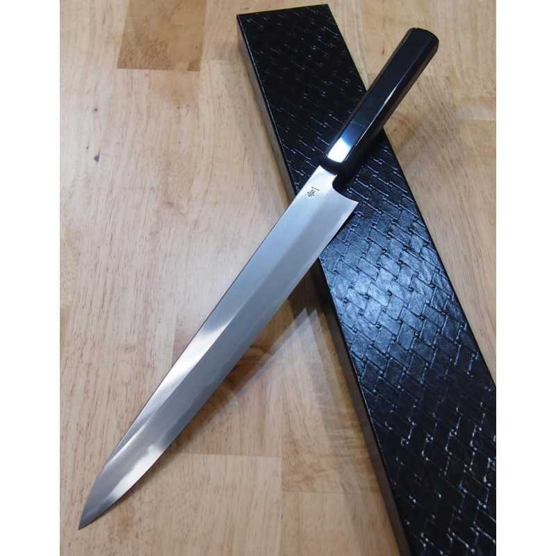 KAGEKIYO 景清 Cuchillo Sujihiki Acero Azul nº1 Laca negra (240/270mm)