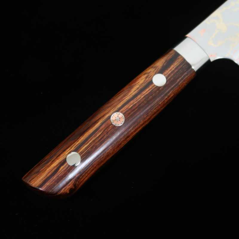 SAJI TAKESHI Saji Takeshi Sujihiki Acero azul n.º 2 Damasco de color Ironwood (270 mm)