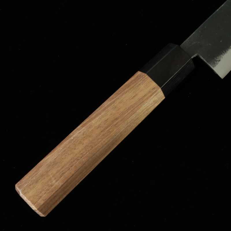 Sujihiki MIURA Aogami nº 2 acabamento Kurouchi cabo em nogueira (240mm)