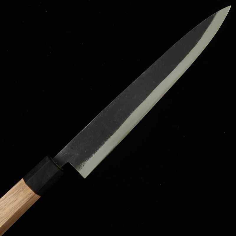 Sujihiki MIURA Aogami nº 2 acabamento Kurouchi cabo em nogueira (240mm)