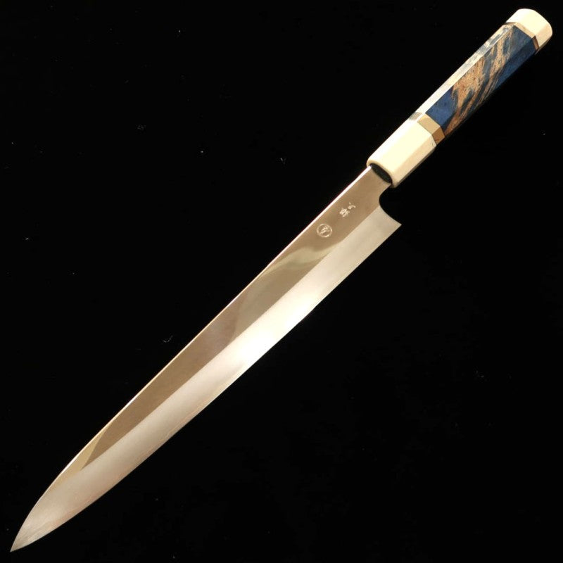TADOKORO HAMONO Tadokoro Hamono Makoto Espejo Gin3 Sujihiki Mango de Madera Estabilizada (270mm)