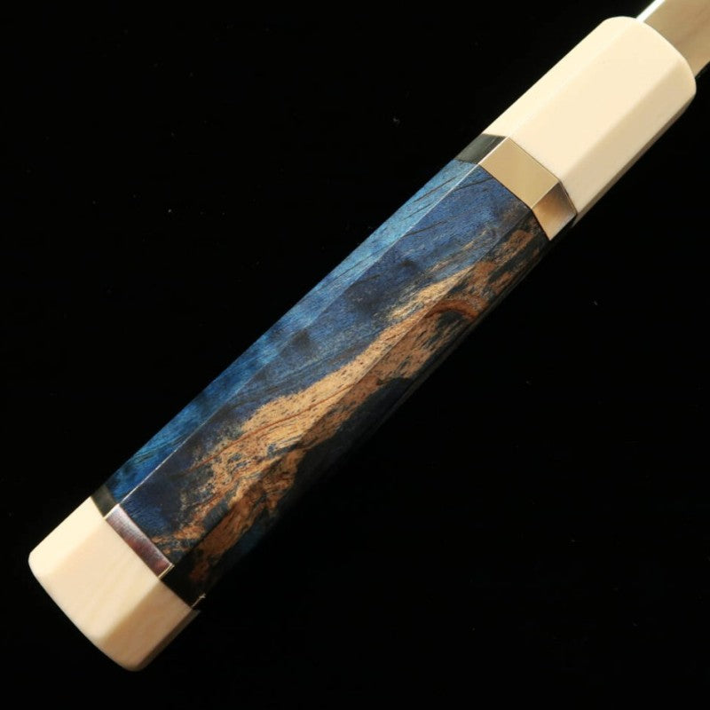 TADOKORO HAMONO Tadokoro Hamono Makoto Espejo Gin3 Sujihiki Mango de Madera Estabilizada (270mm)