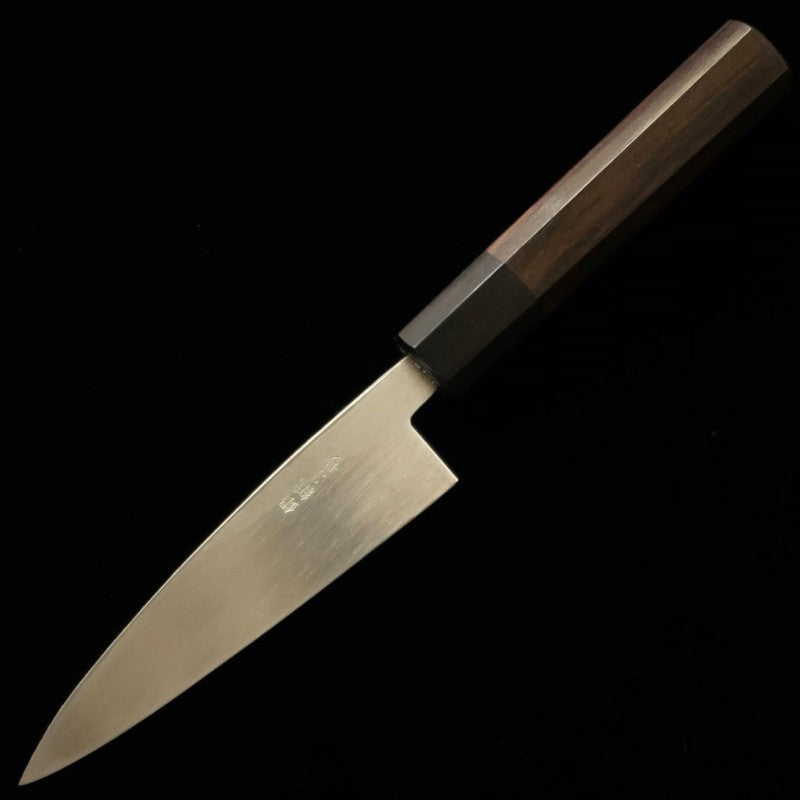 Petty MIURA Petty Ginsan Steel Single-Edged Utility Knife with Rosewood Octagonal Handle (120mm)