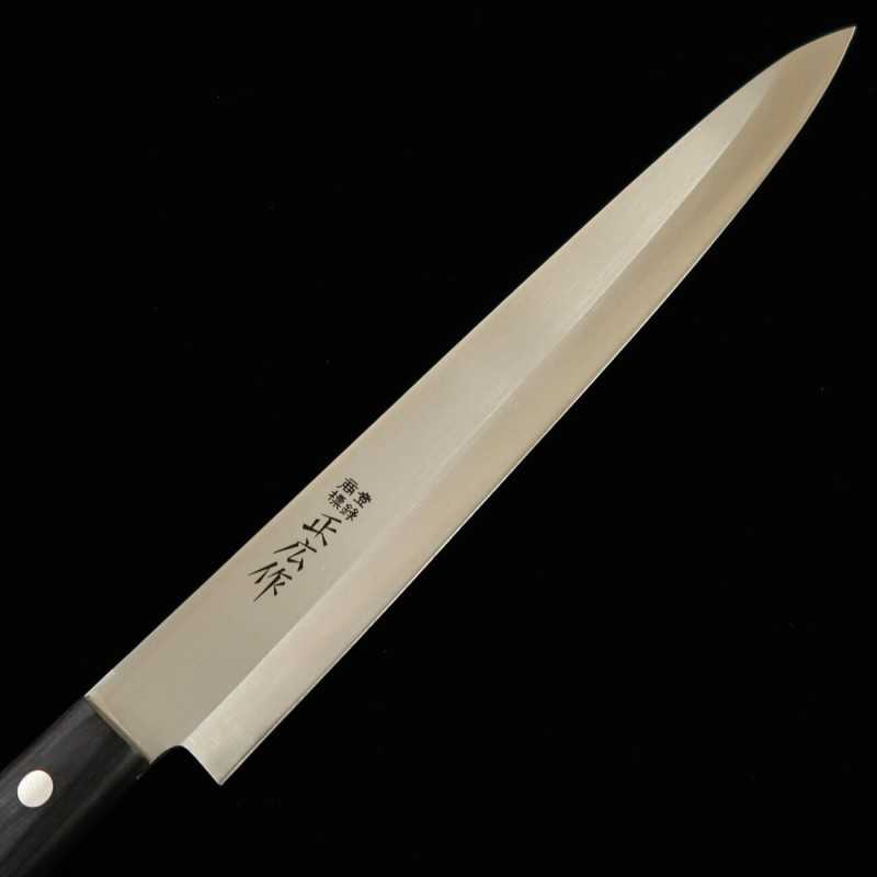 Yanagiba MASAHIRO acero inoxidable con mango de madera laminada negra (200-270 mm)