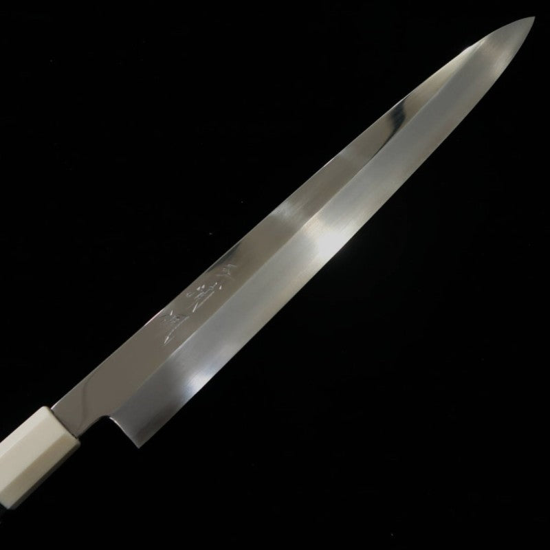 三浦佩 MIURA Obidama 柳刃 VG10 鏡面仕上げ ターコイズカスタムハンドル (300mm)