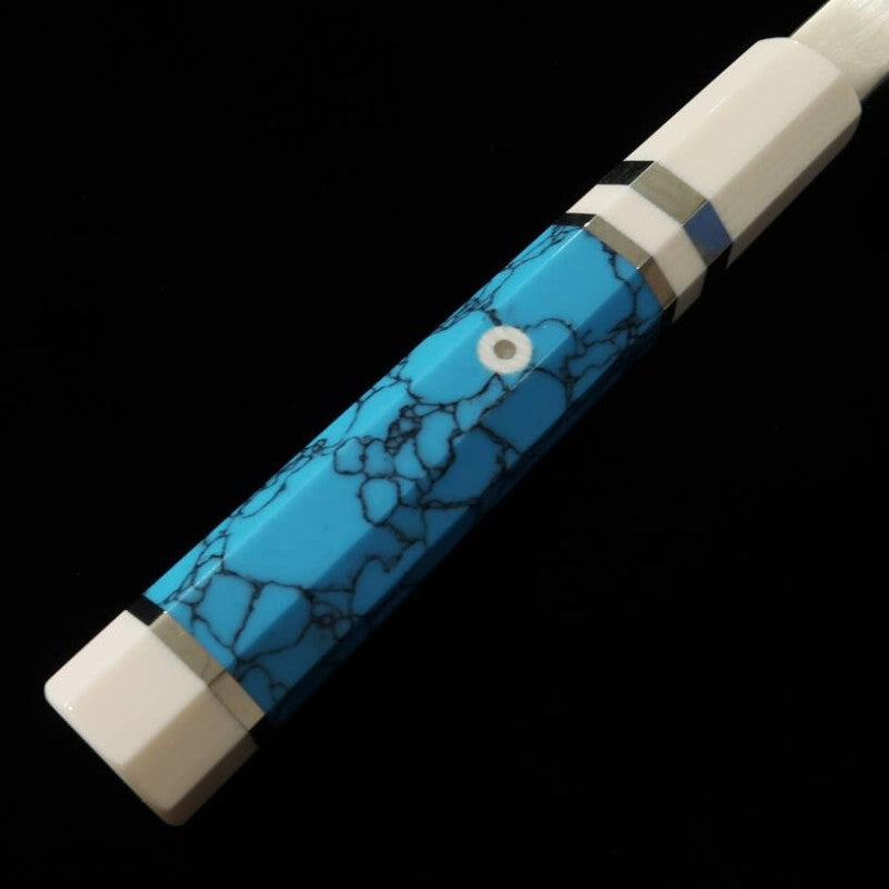 三浦佩 MIURA Obidama 柳刃 VG10 鏡面仕上げ ターコイズカスタムハンドル (300mm)