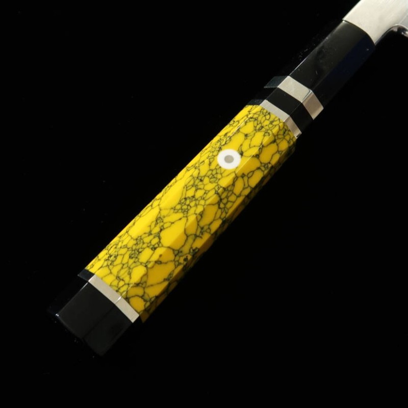 Yanagiba MIURA Obidama VG10 mirror finish custom handle purple (300mm)