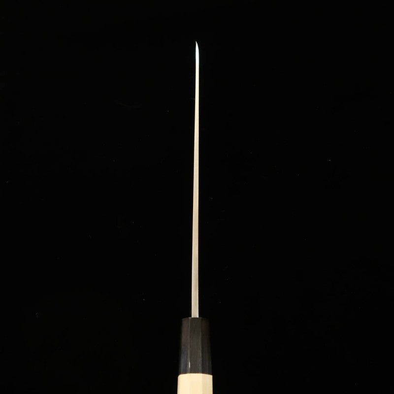 三浦 MIURA 柳刃 白紙二号 霞仕上げ 朴八角柄 (270/300mm)