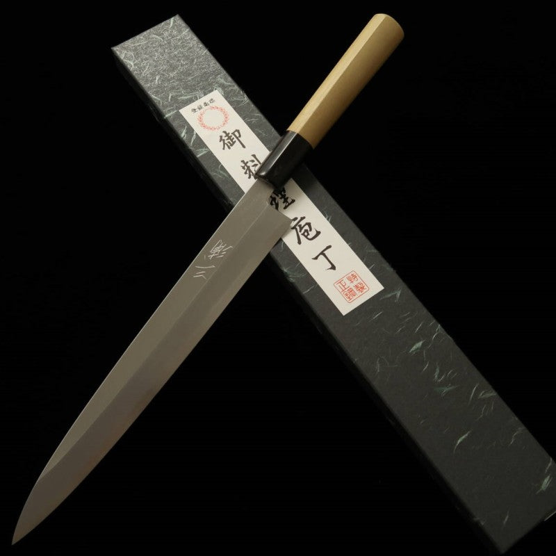 Yanagiba MIURA Para canhoto Shirogami No. 2 Kasumi (240/300mm)