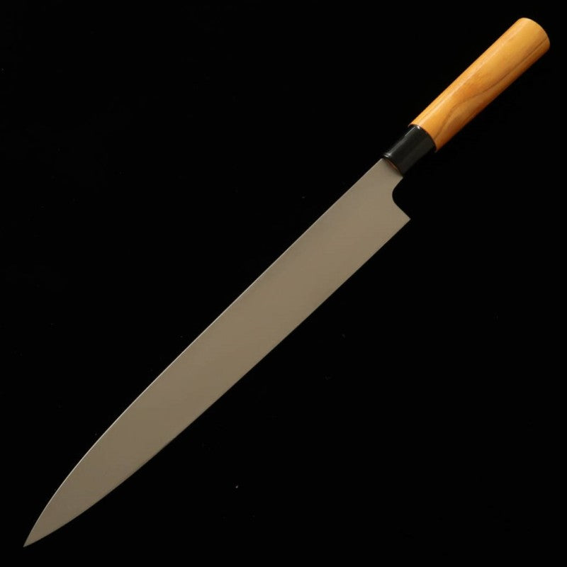 MIWA Yanagiba Aogami No. 1 Black-finish Zelkova Handle (270mm)
