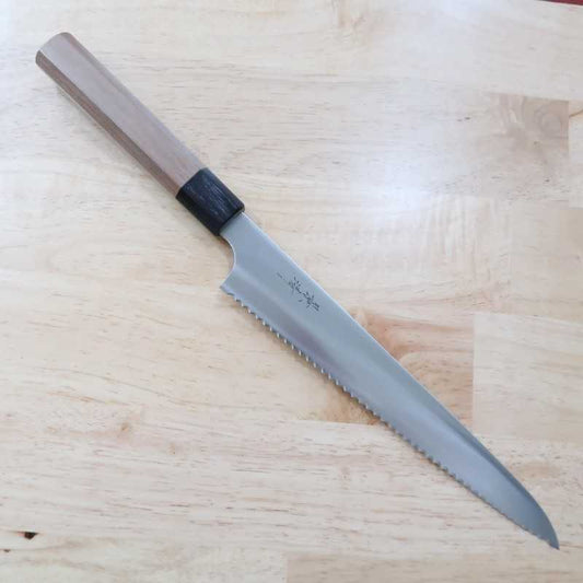 Bread Knife KAGEKIYO Stainless Steel Walnut Octagonal Handle (240mm)