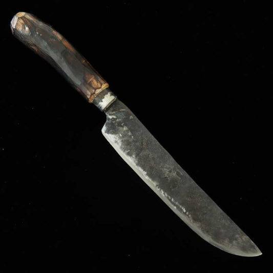 カニマン鍛治工房 シマ包(薄両刃)白紙二号 クロ木焼き柄 (200mm)