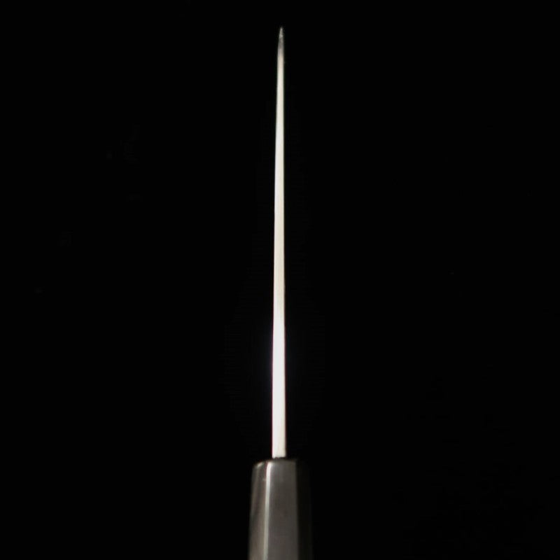 Petty MIURA Itadaki Shirogami No. 2, faca acabamento Shinogi Kasumi cabo octogonal em ébano Yoshikazu Tanaka (150mm)