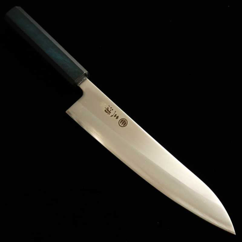三浦 MIURA 白紙一号 ステン割り込み 牛刀 藍柄 (180/210mm)