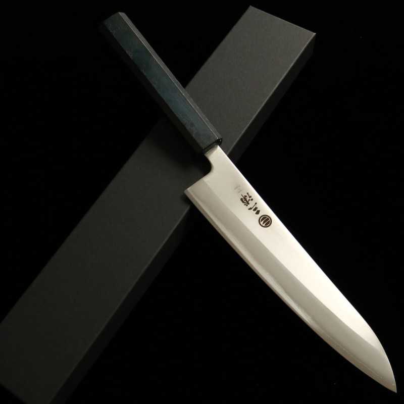 三浦 MIURA 白紙一号 ステン割り込み 牛刀 藍柄 (180/210mm)