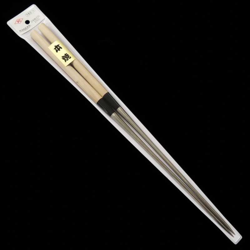 Palillos de servir MORIBASHI acero inoxidable forjado (290/320mm)