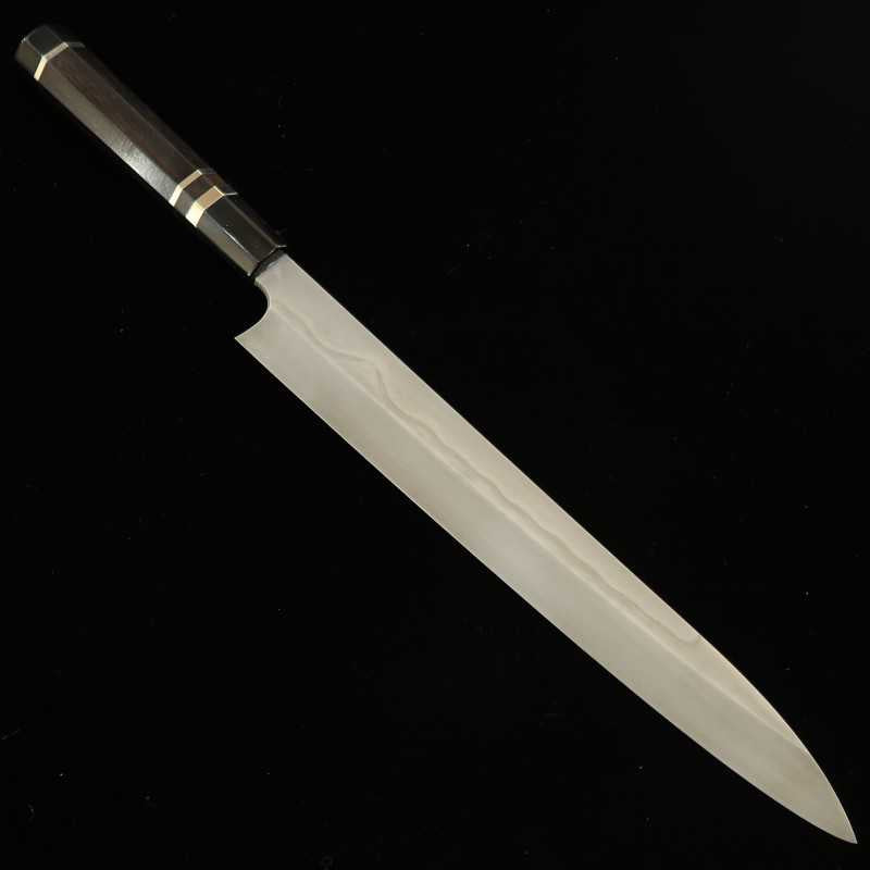 Yanagiba NIGARA Shirogami nº 1 Honyaki Cabo de ébano (300mm)