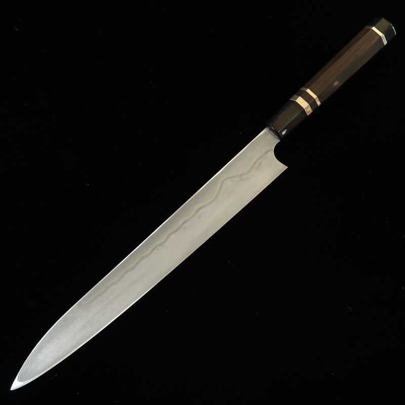 Yanagiba NIGARA Shirogami nº 1 Honyaki Cabo de ébano (300mm)