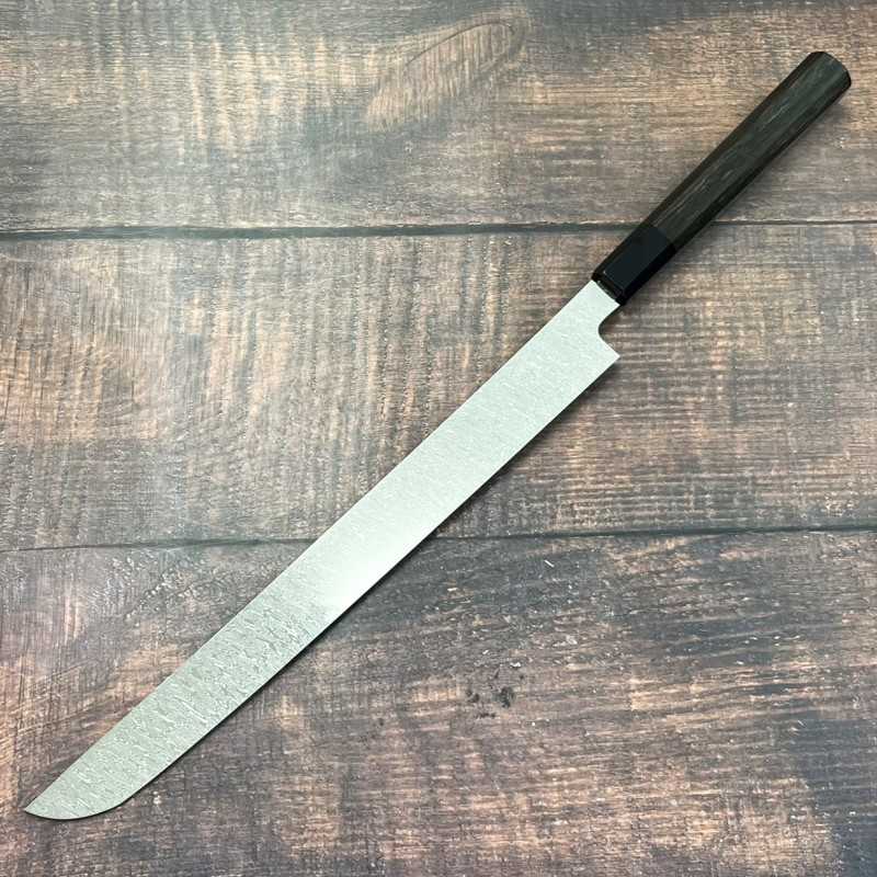 SK JAPAN 【止水】DAMAシリーズ ダマスチール 先丸蛸引 全鏡面仕上げ (300mm)