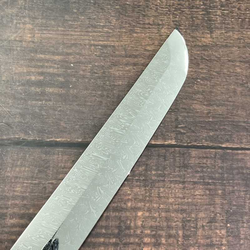SK JAPAN 【止水】DAMAシリーズ ダマスチール 先丸蛸引 全鏡面仕上げ (300mm)