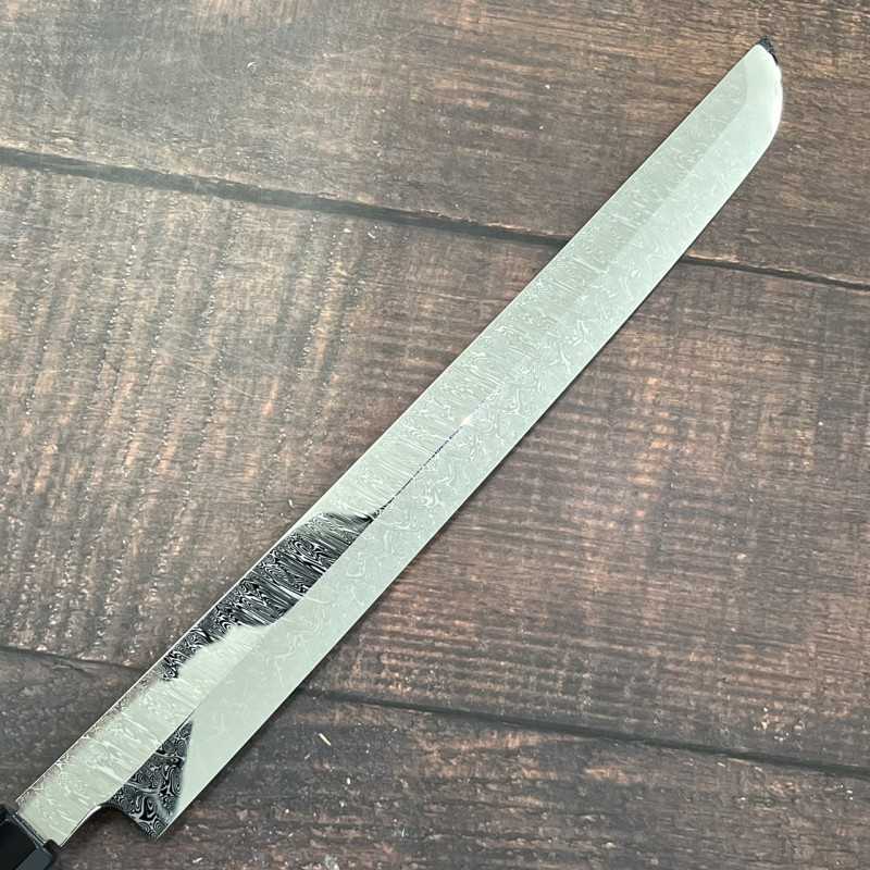 SK JAPAN 【止水】DAMAシリーズ ダマスチール 先丸蛸引 全鏡面仕上げ (300mm)