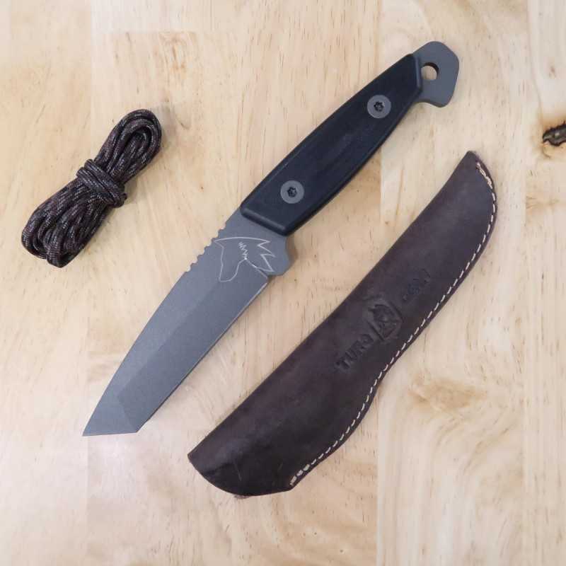 TURQ GEAR System-M Wolf Tanto acero Sleipner G10 Cerakote gris tungsteno (110mm) Color: - Gris