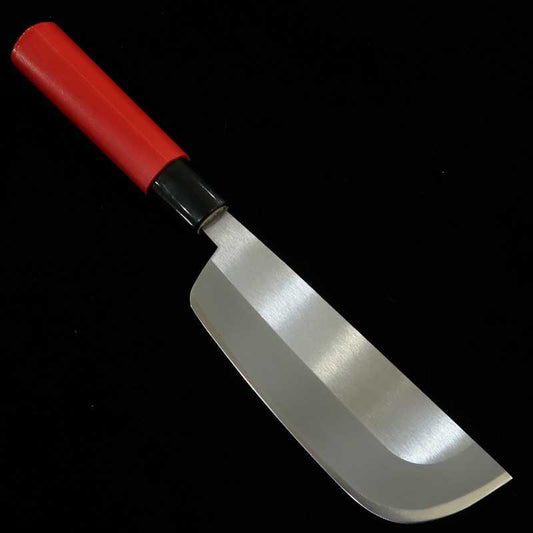 Cuchillo especial para cosecha de verduras, acero inoxidable especial, Rakutaro TY-420, mango recto rojo (140 mm)