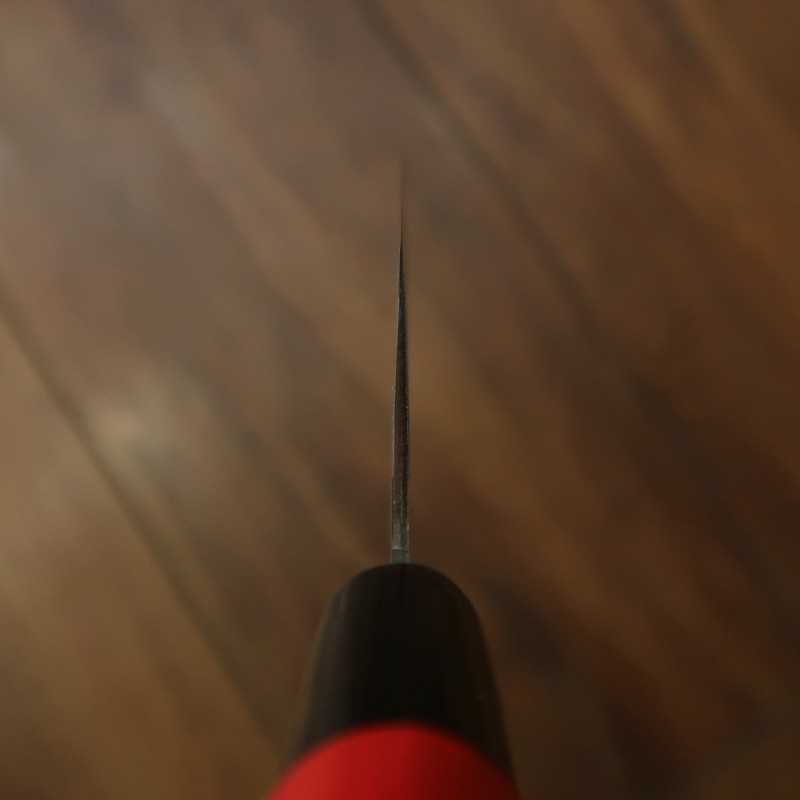 Cuchillo especial para cosecha de verduras, acero inoxidable especial, Rakutaro TY-420, mango recto rojo (140 mm)