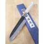 Japanese Santoku knife - SUISIN - Black series by Kenji Togashi - Shirogami2 - Size:18cm