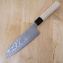 Japanese Santoku Knife - Masakage- Shirogami 2 - Damascus - Shimo Series - Size:17cm