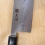 三浦MIURA KNIVES AUS10 ステンレス 鎚目ダマスカス 菜切 16,5cm