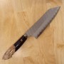 Japanese bunka knife - NIGARA - Migaki Tsuchime - Custom handle - SG2 - Size: 18cm