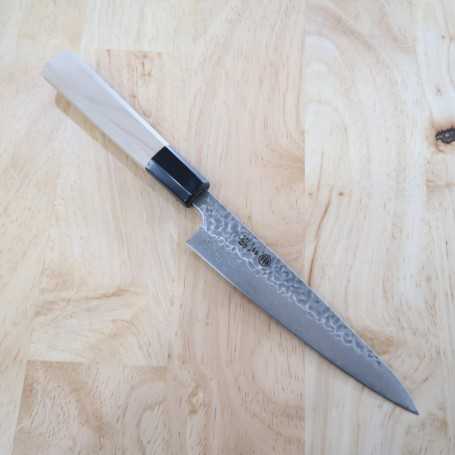 三浦MIURA KNIVES AUS10 ステンレス 鎚目ダマスカス ペティ 13.5/15cm