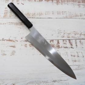 Japanese Chef Gyuto Knife - MIURA - Super Blue Steel - Shinogi - Itadaki Series - ebony wood - Sizes: 24cm