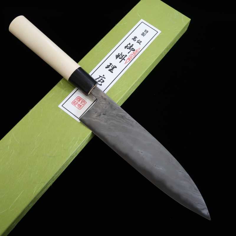 宮崎鍛冶屋MIYAZAKI KAJIYA 波流型 多層鋼 本割込 青紙スーパー ダマスカス 牛刀 21cm