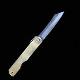 Japanese Higonokami knife - Nagao Kanekoma - Tsuchime Carbon Blue Steel - Size : 70mm