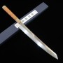 Japanese kiritsuke yanagiba knife - MIURA - Obidama Series - Vg-10 mirrored custom handle- Size:30cm